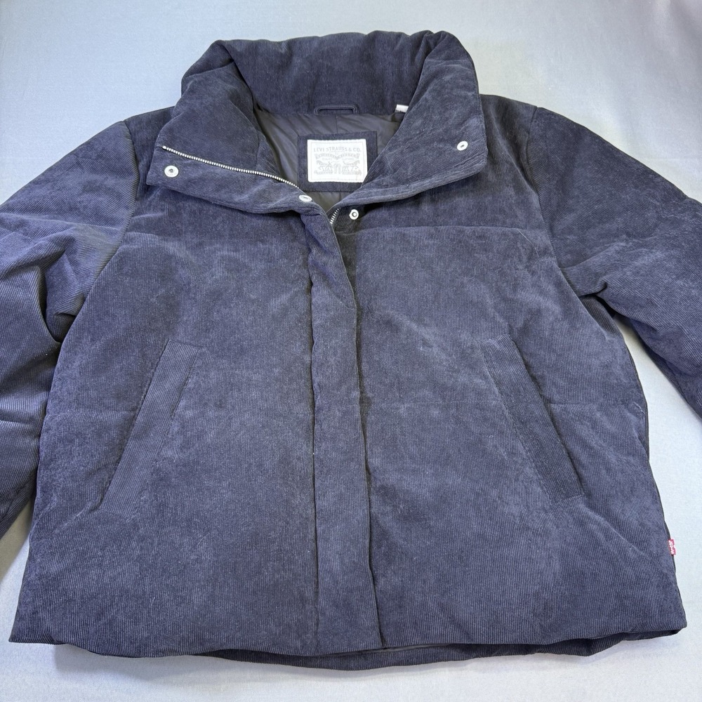 Levi Strauss &‎ Co Women's Corduroy Puffer Jacket Black XL